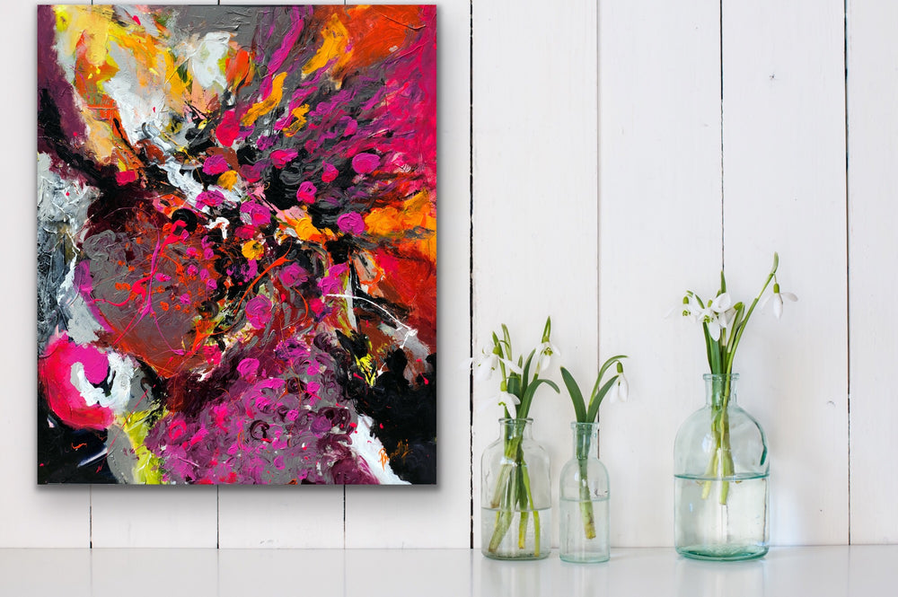 Victory 2 - 30x24 - Original Contemporary Modern Abstract Paintings by Preethi Arts