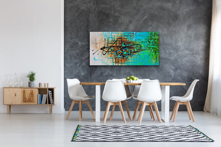 Navigation - 24x48 - Abstract painting, Modern Art, Wall art, Canvas painting, Framed art, Minimalist art