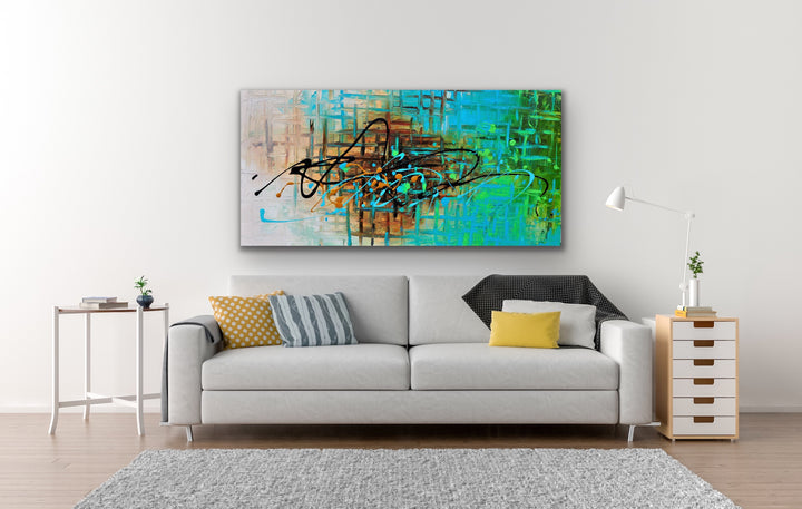 Navigation - 24x48 - Abstract painting, Modern Art, Wall art, Canvas painting, Framed art, Minimalist art