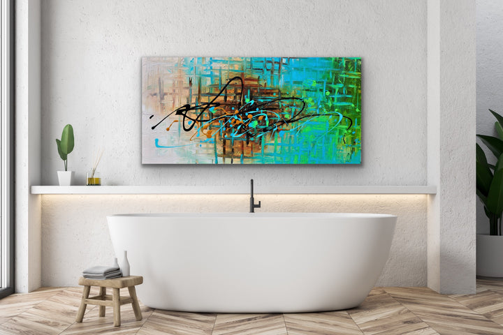 Navigation - 24x48 - Abstract painting, Modern Art, Wall art, Canvas painting, Framed art, Minimalist art