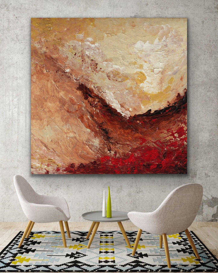 Exuberance - Custom Art - Large abstract art gold oversized painting black abstract art 