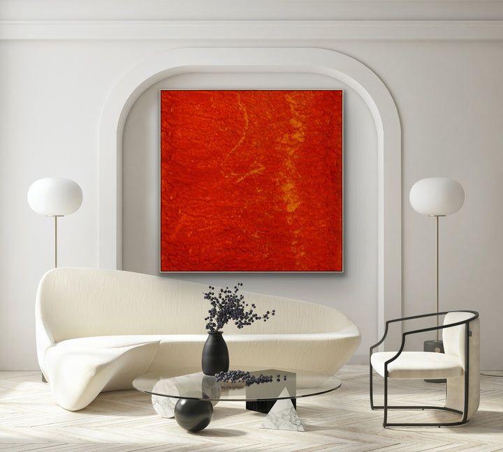 Large abstract painting, modern art, Wall art, Deep carrot - Custom Art - Preethi Arts