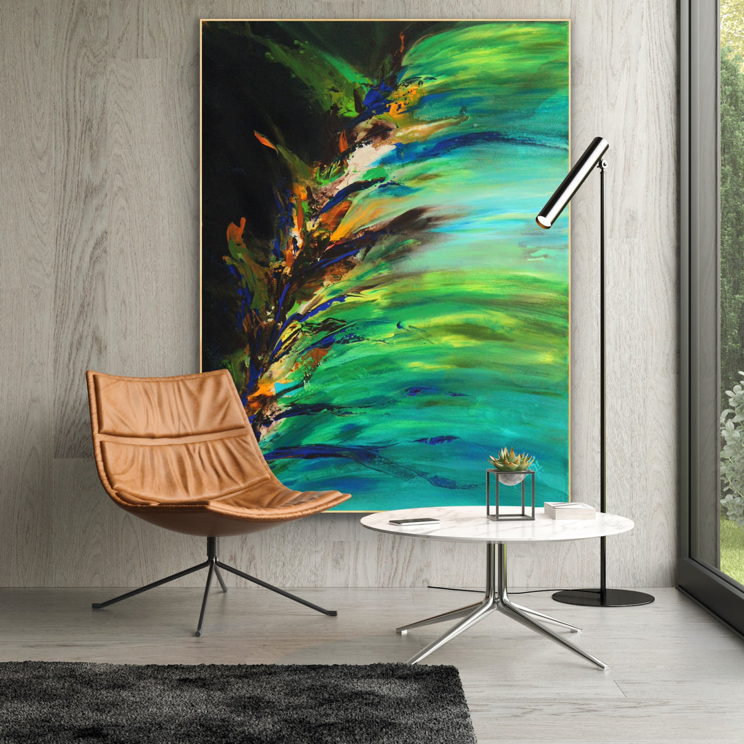 Soundtrack - Abstract painting, Minimalist Art, Framed painting, Wall Art, Wall Decor, Large painting, Local Artist