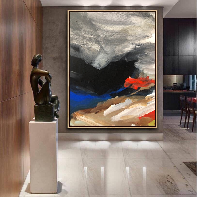 Cloudy  - Original Contemporary Modern Abstract Paintings by Preethi Arts
