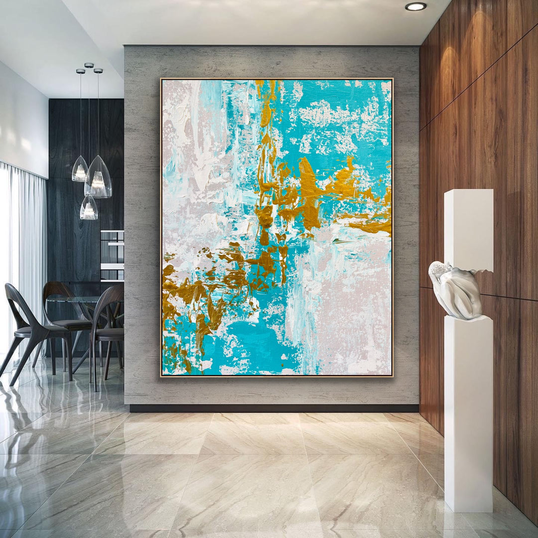 home décor, wall art, large minimal painting, Bright Moments  