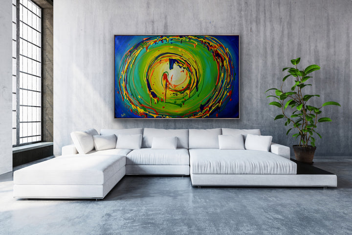 Deap sea swirls - Custom Art - Abstract painting, Minimalist Art, Framed painting, Wall Art, Wall Decor, Large painting, Local Artist