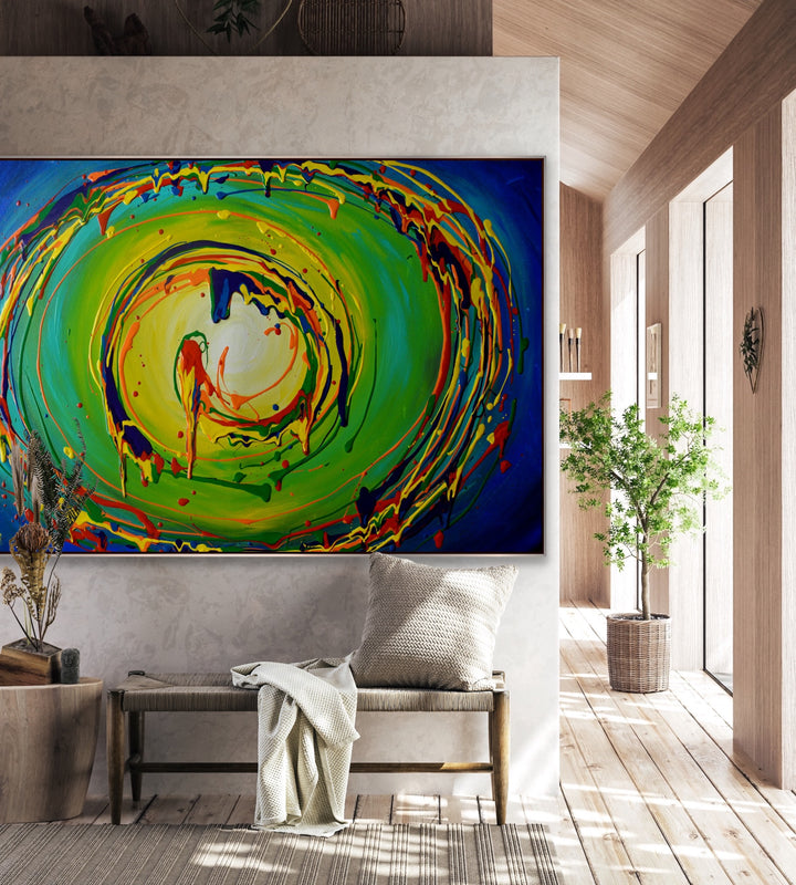 Deap sea swirls - Custom Art - Abstract painting, Minimalist Art, Framed painting, Wall Art, Wall Decor, Large painting, Local Artist