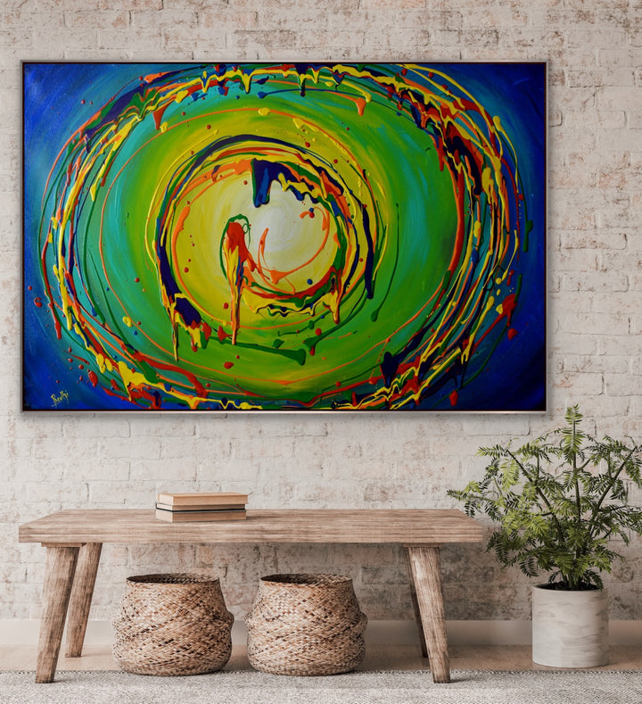 Deap sea swirls - Custom Art - Abstract painting, Minimalist Art, Framed painting, Wall Art, Wall Decor, Large painting, Local Artist