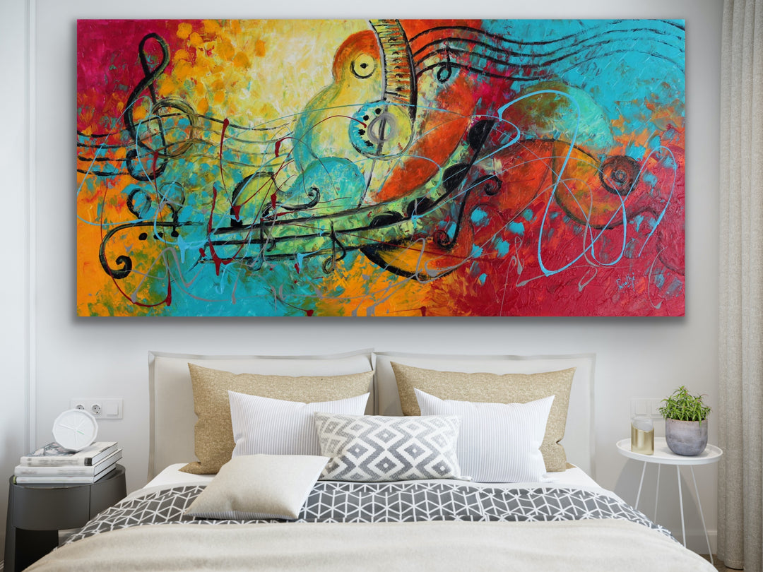 Lift ur spirit  - Abstract painting, Minimalist Art, Framed painting, Wall Art, Wall Decor, Large painting, Local Artist