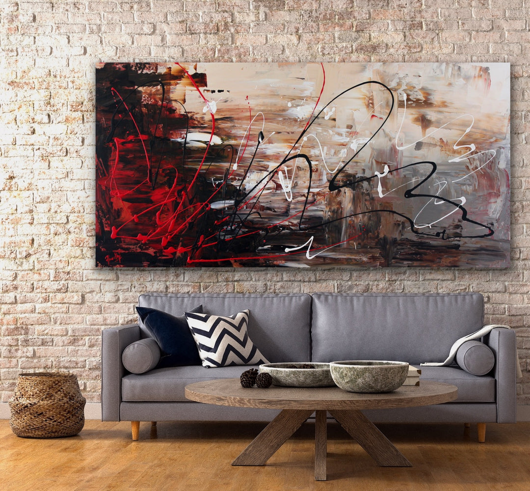 The fuse  - Abstract painting, Minimalist Art, Framed painting, Wall Art, Wall Decor, Large painting, Local Artist