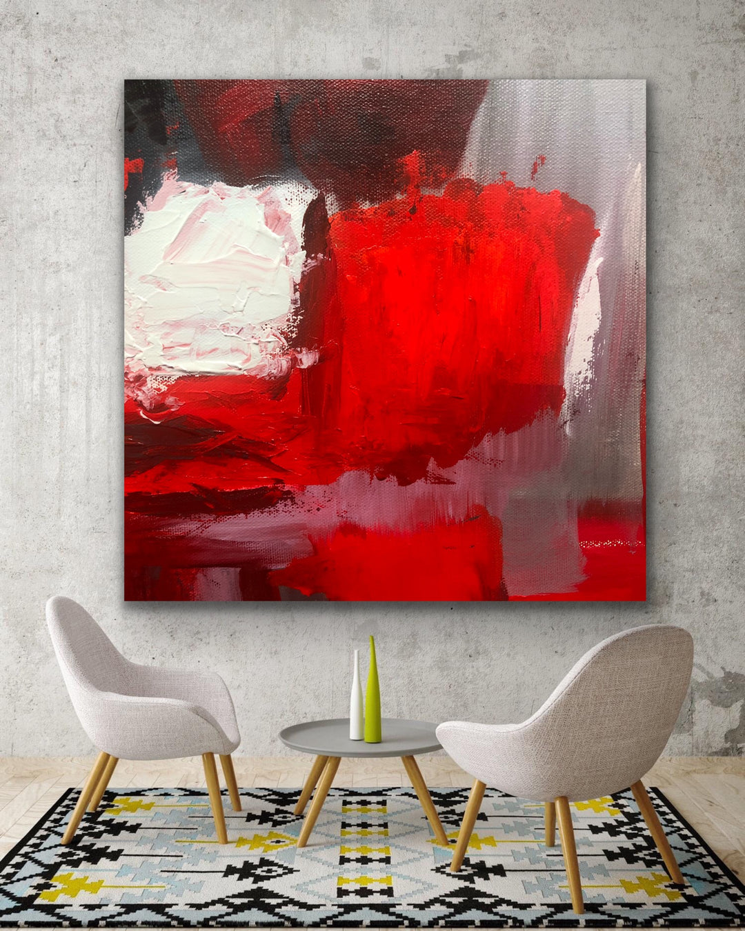 Warm hugs  - Large abstract art home decor office decor