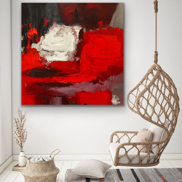 Scarlet - Custom Art - Abstract painting, Minimalist Art, Framed painting, Wall Art, Wall Decor, Large painting, Local Artist