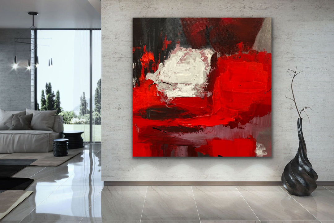 Scarlet - Custom Art - Abstract painting, Minimalist Art, Framed painting, Wall Art, Wall Decor, Large painting, Local Artist