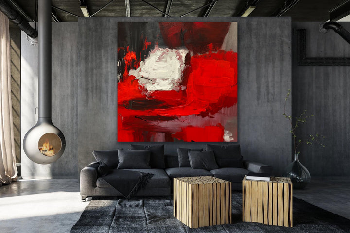 Scarlet - Custom Art - Abstract painting, Minimalist Art, Framed painting, Wall Art, Wall Decor, Large painting, Local Artist