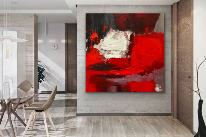 Scarlet - Custom Art - Abstract painting, Minimalist Art, Framed painting, Wall Art, Wall Decor, Large painting, Local Artist