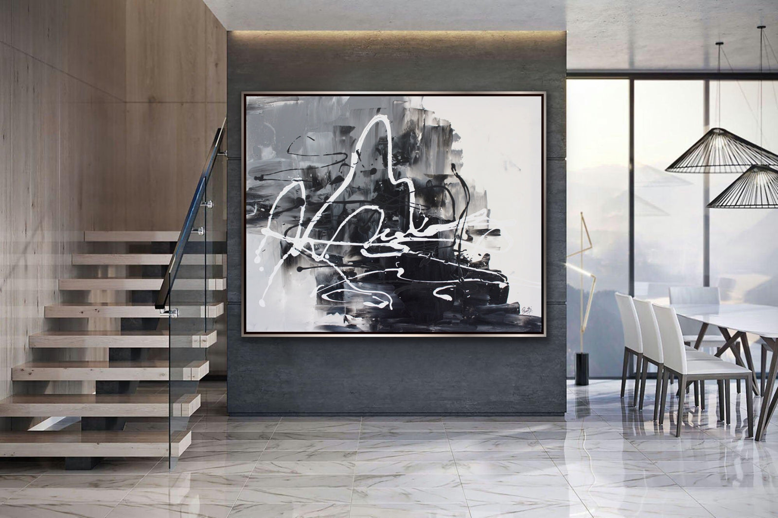 Stronger  - Abstract painting, Minimalist Art, Framed painting, Wall Art, Wall Decor, Large painting, Local Artist