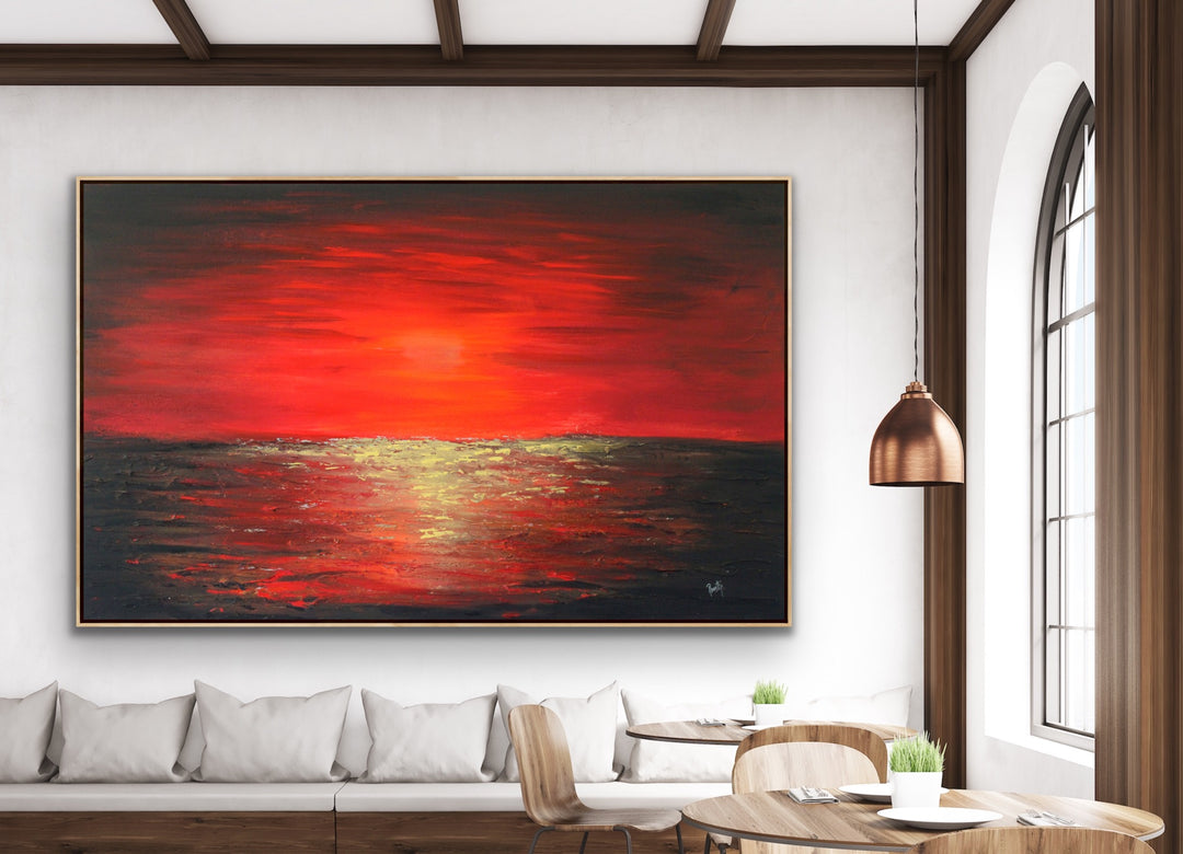 Equility  - Coastal art, seascape painting, Abstract painting, Minimalist Art, Framed painting, Wall Art, Modern Wall Decor, Large painting, Local Artist
