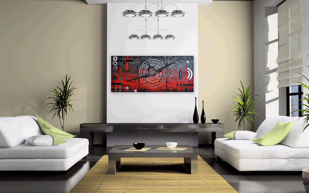 Heads up display - 54x24 - Original Contemporary Modern Abstract Paintings by Preethi Arts
