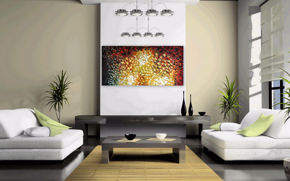 Petals - 24x48 - Original Contemporary Modern Abstract Paintings by Preethi Arts