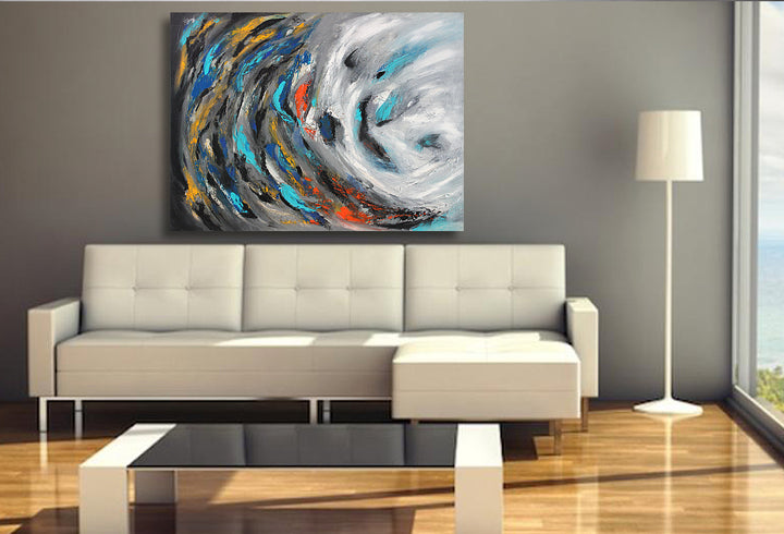 Surfing - 40x30 - Original Contemporary Modern Abstract Paintings by Preethi Arts