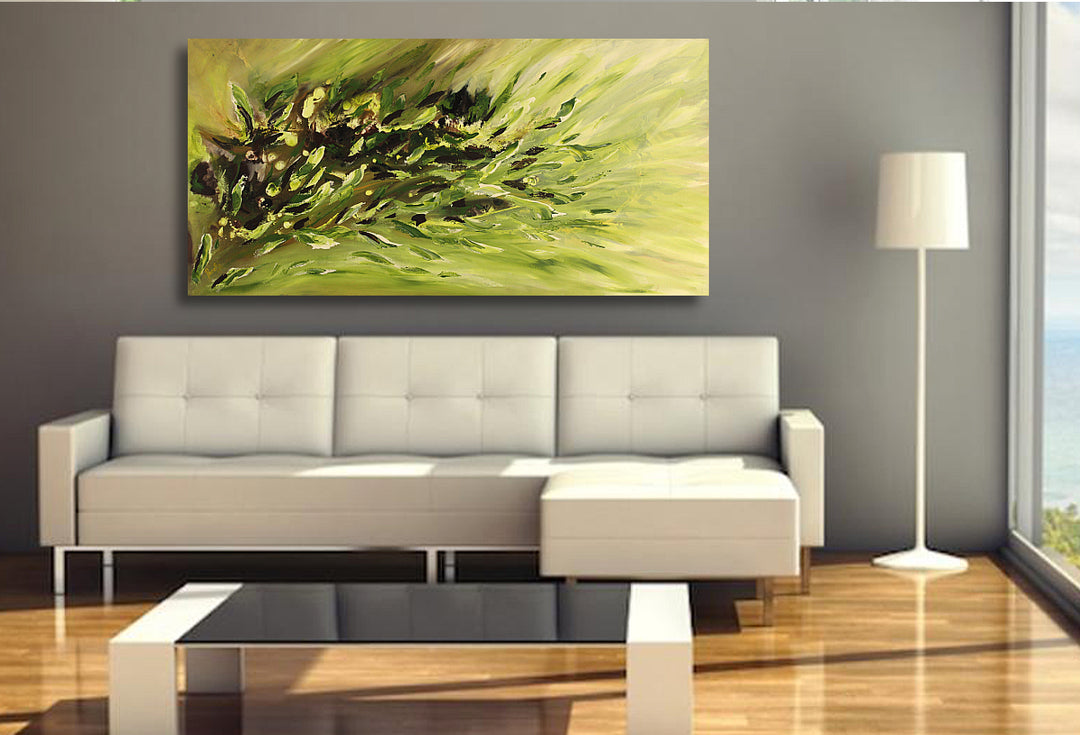 The cure - 24x48 - Original Contemporary Modern Abstract Paintings by Preethi Arts