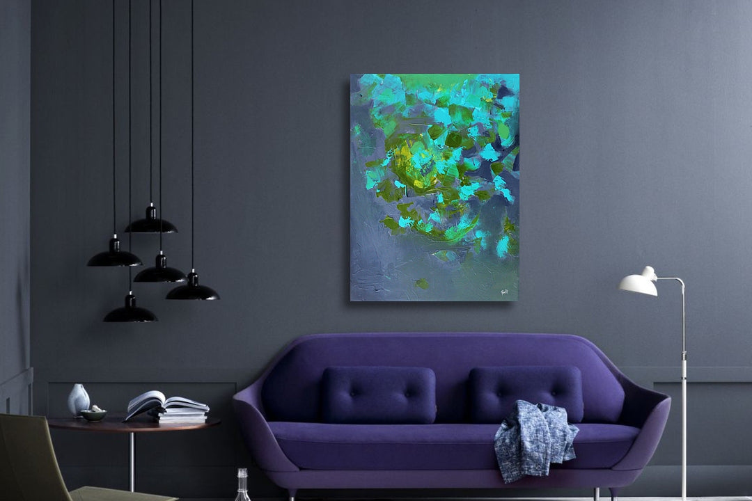Thunderstorm - 40x30 - Original Contemporary Modern Abstract Paintings by Abstract painting, Modern Art, Wall art, Canvas painting, Framed art, Minimalist art
