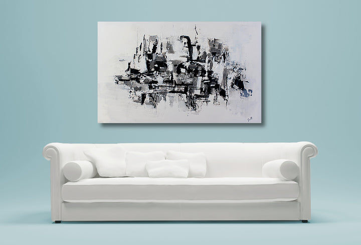 Carefree - 30x48 - Abstract painting, Modern Art, Wall art, Canvas painting, Framed art, Minimalist art