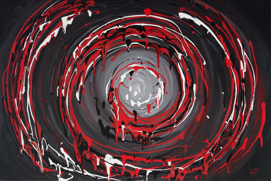 Raspberry Swirls - 24x36 - Abstract painting, Modern Art, Wall art, Canvas painting, Framed art, Minimalist art