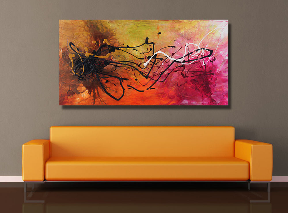 Surprise - 24x48 - Original Contemporary Modern Abstract Paintings by Preethi Arts