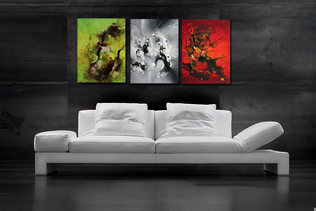 Echo - 54x24 - Original Contemporary Modern Abstract Paintings by Preethi Arts