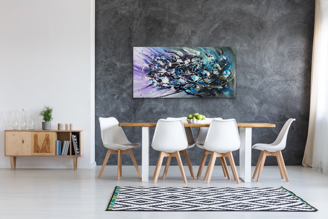 Smashing - 24x48 - Abstract painting, Modern Art, Wall art, Canvas painting, Framed art, Minimalist art