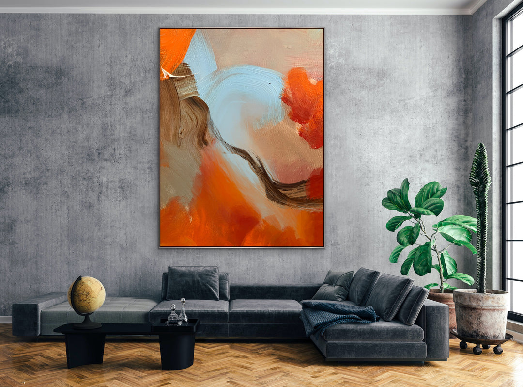 Summer Beach  - Abstract Painting, Minimalist Art, Framed art Wall Art, Modern art