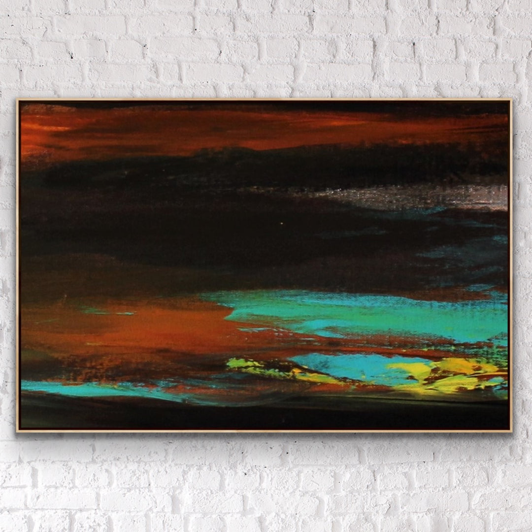 Evening walk  - Abstract painting, Minimalist Art, Framed painting, Wall Art, Wall Decor, Large painting, Local Artist
