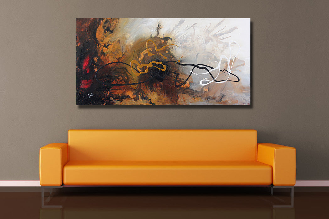 Wild life - 24x48 - Original Contemporary Modern Abstract Paintings by Preethi Arts