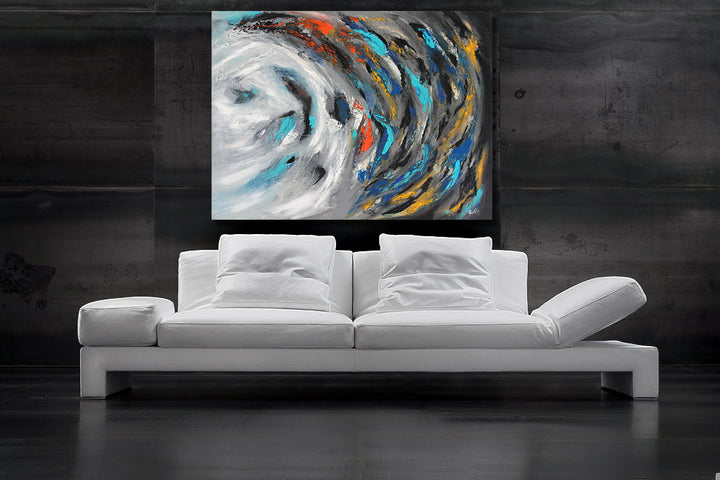Surfing - 40x30 - Original Contemporary Modern Abstract Paintings by Preethi Arts