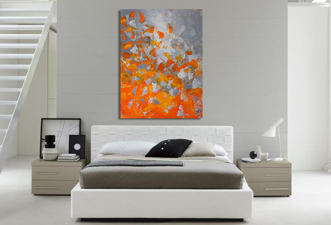 Volcano - 40x30 - Original Contemporary Modern Abstract Paintings by Preethi Arts