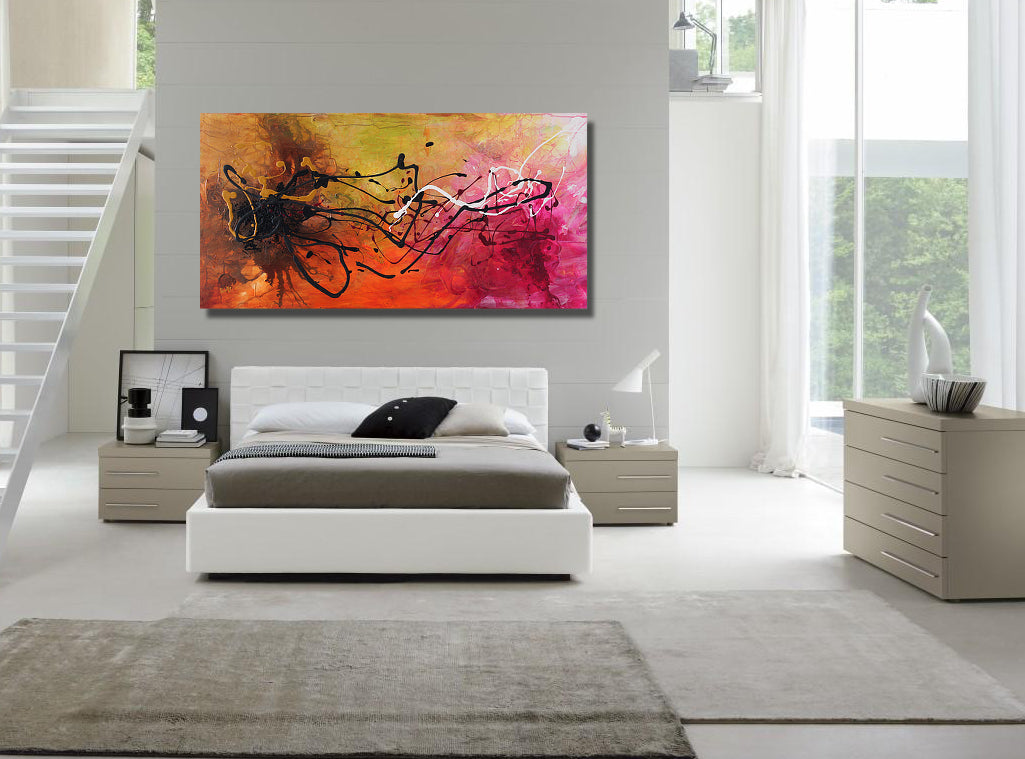 Surprise - 24x48 - Original Contemporary Modern Abstract Paintings by Preethi Arts